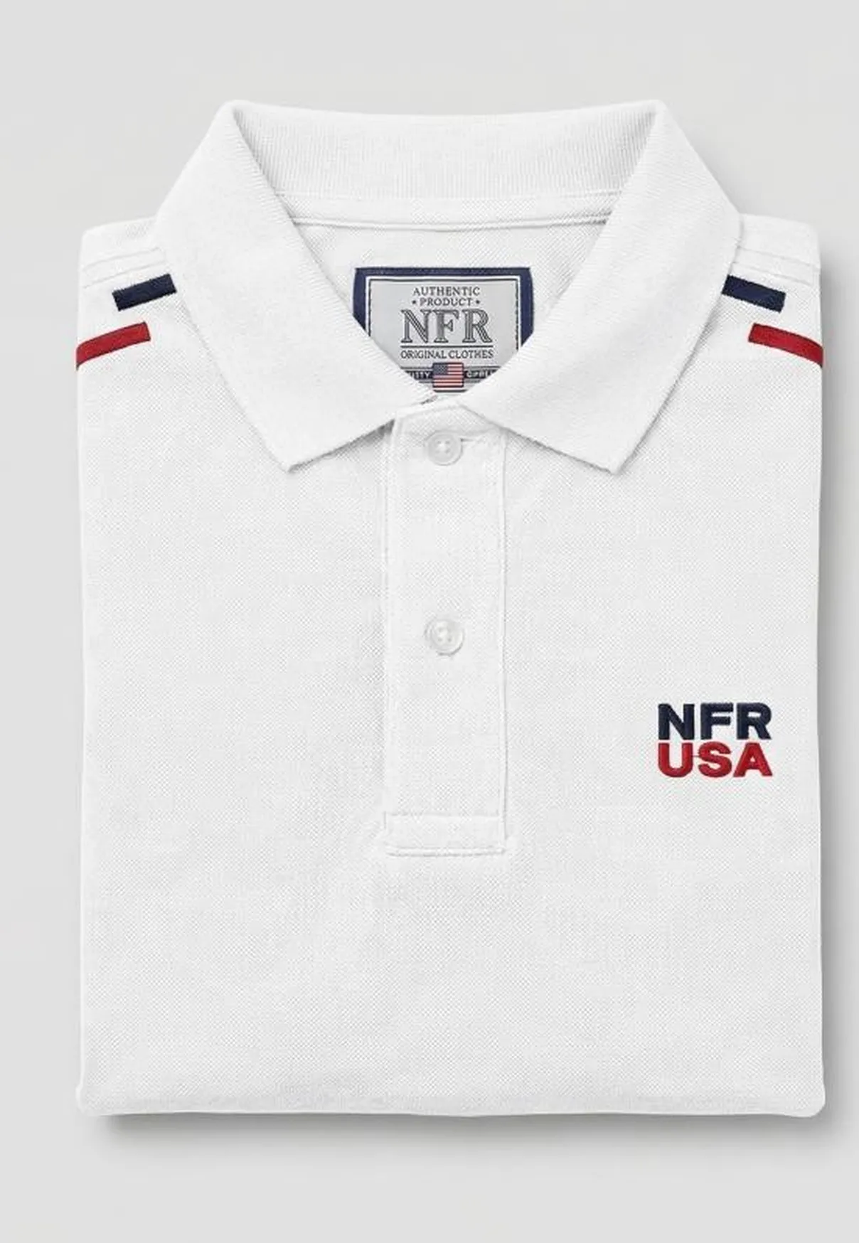 Polo Masculina NFR – Branca USA Premium