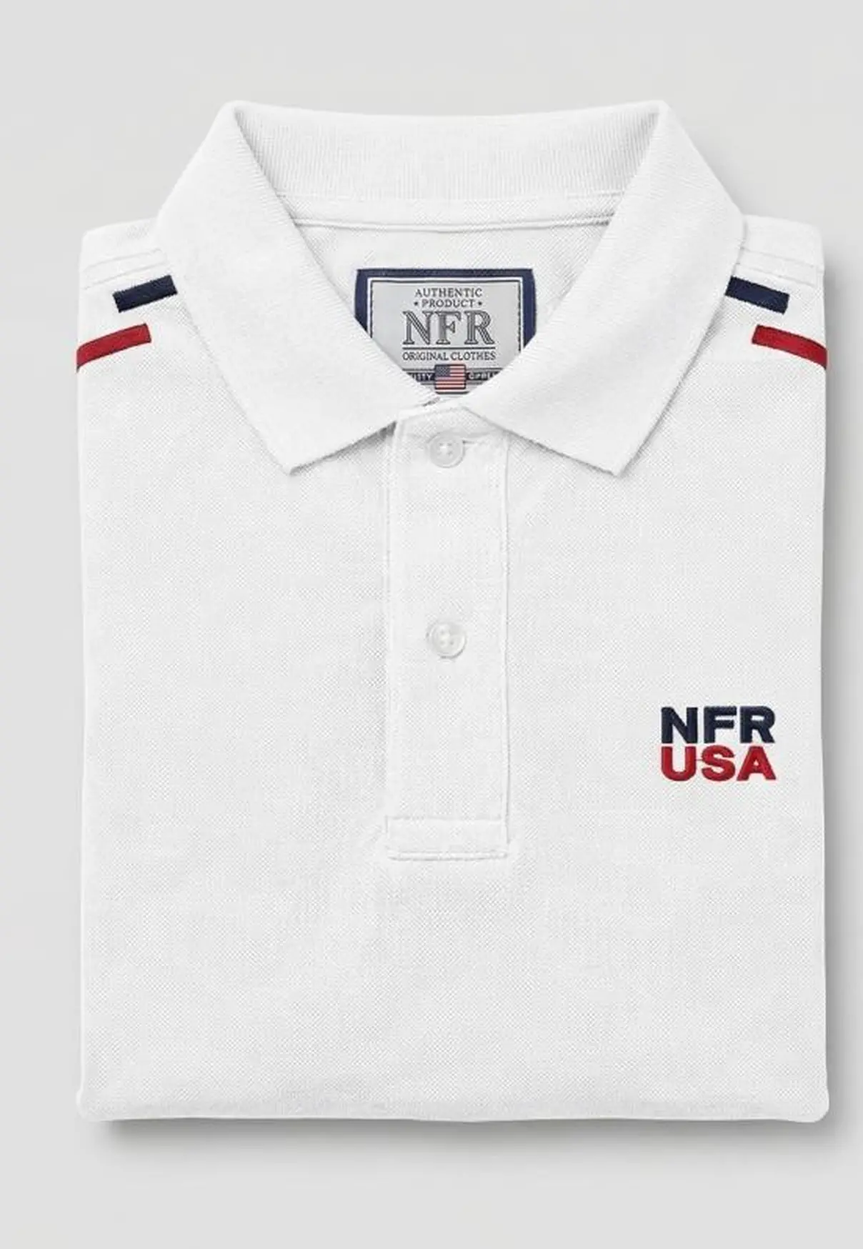 Polo Masculina NFR – Branca USA Premium
