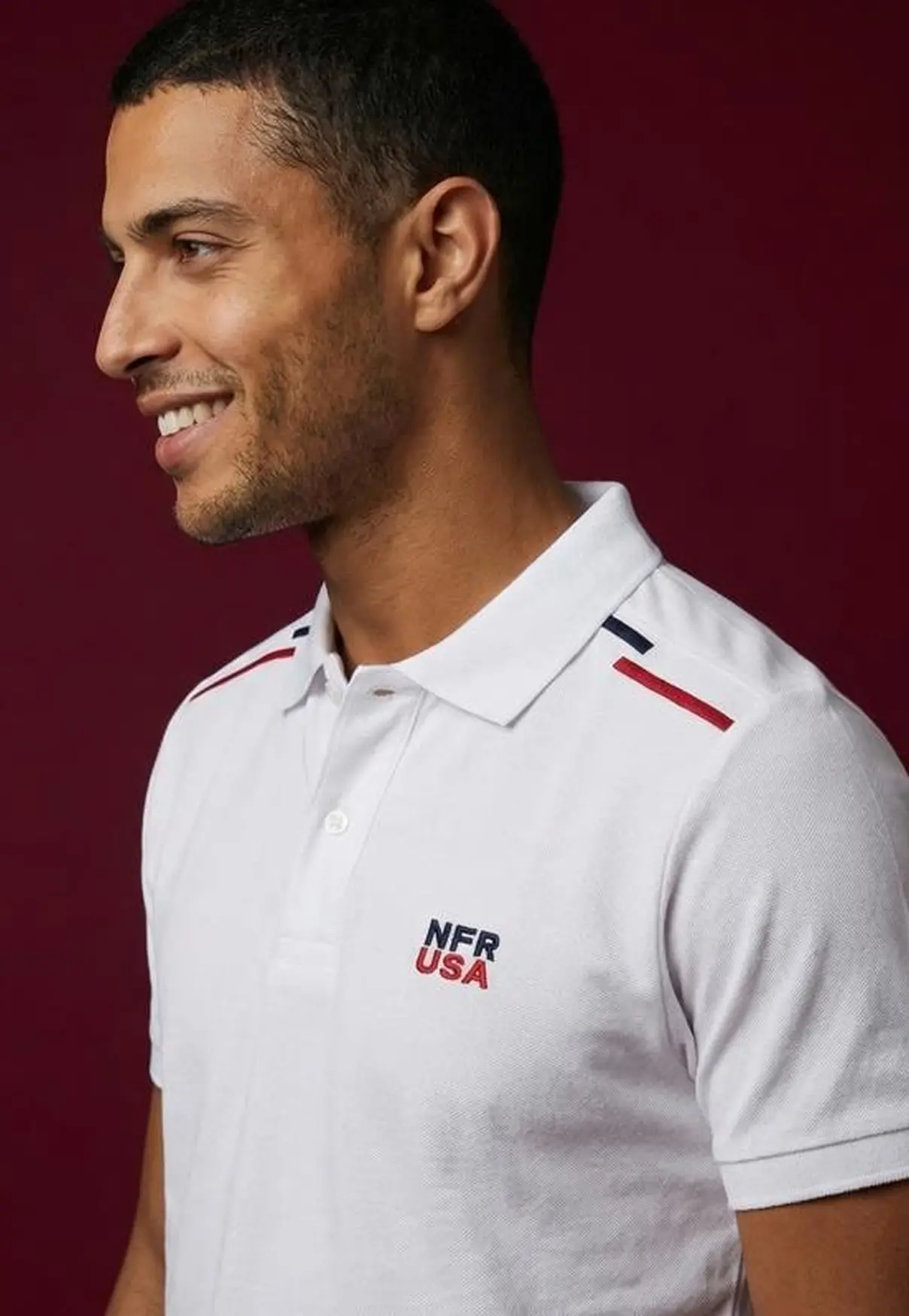 Polo Masculina NFR – Branca USA Premium