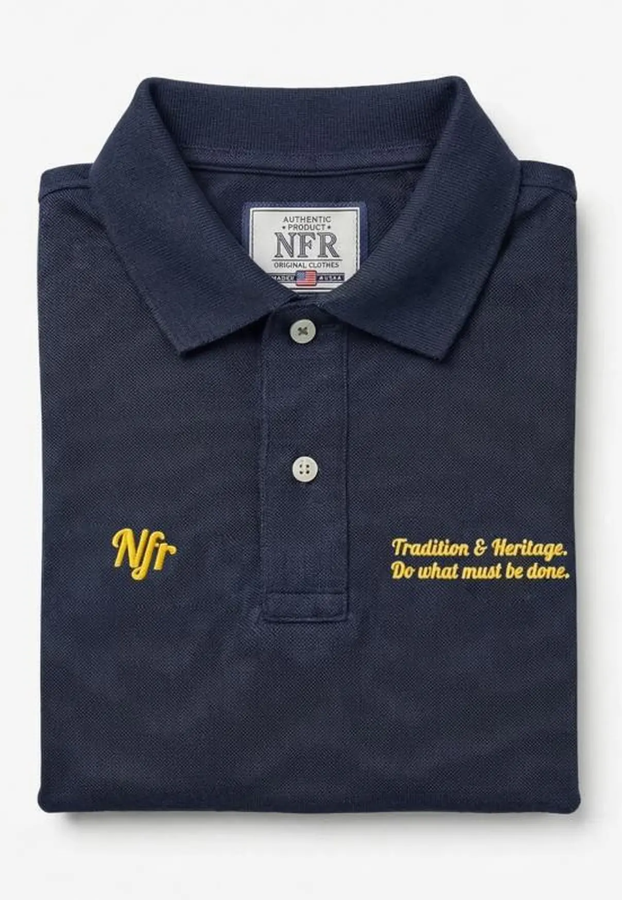 Polo Masculina NFR – Azul Marinho Heritage