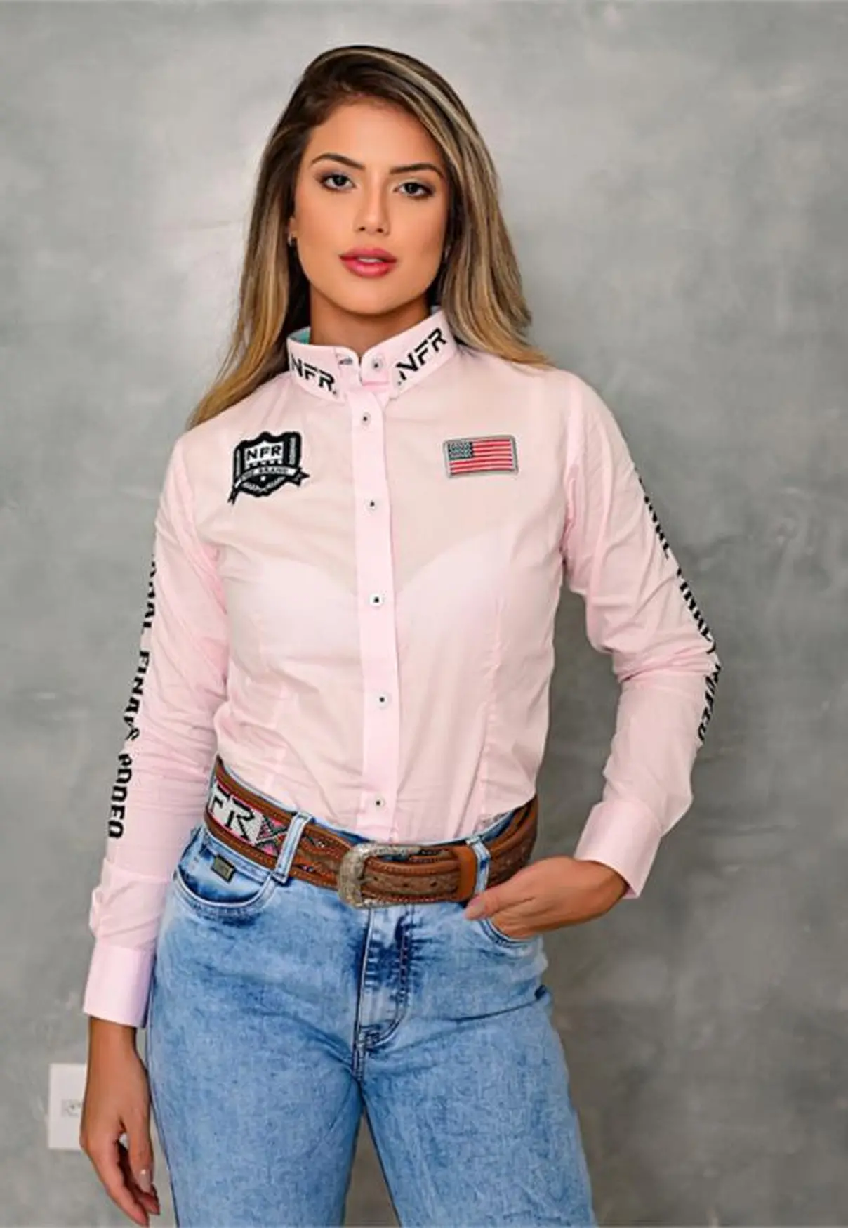 Camisa Feminina NFR Rosa