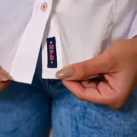 Camisa Feminina NFR Branca com Detalhes Rosa - imagem 10
