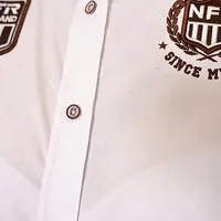 Camisa Feminina NFR Branca com Bordados Marrom - imagem 10