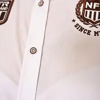 Camisa Feminina NFR Branca com Bordados Marrom - imagem 10