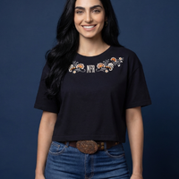 Cropped Feminino NFR – Bordado Floral Premium - imagem 1