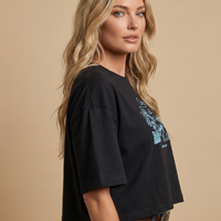 Cropped Feminino NFR – Cowgirl Preto Premium - imagem 3