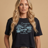 Cropped Feminino NFR – Cowgirl Preto Premium - imagem 1