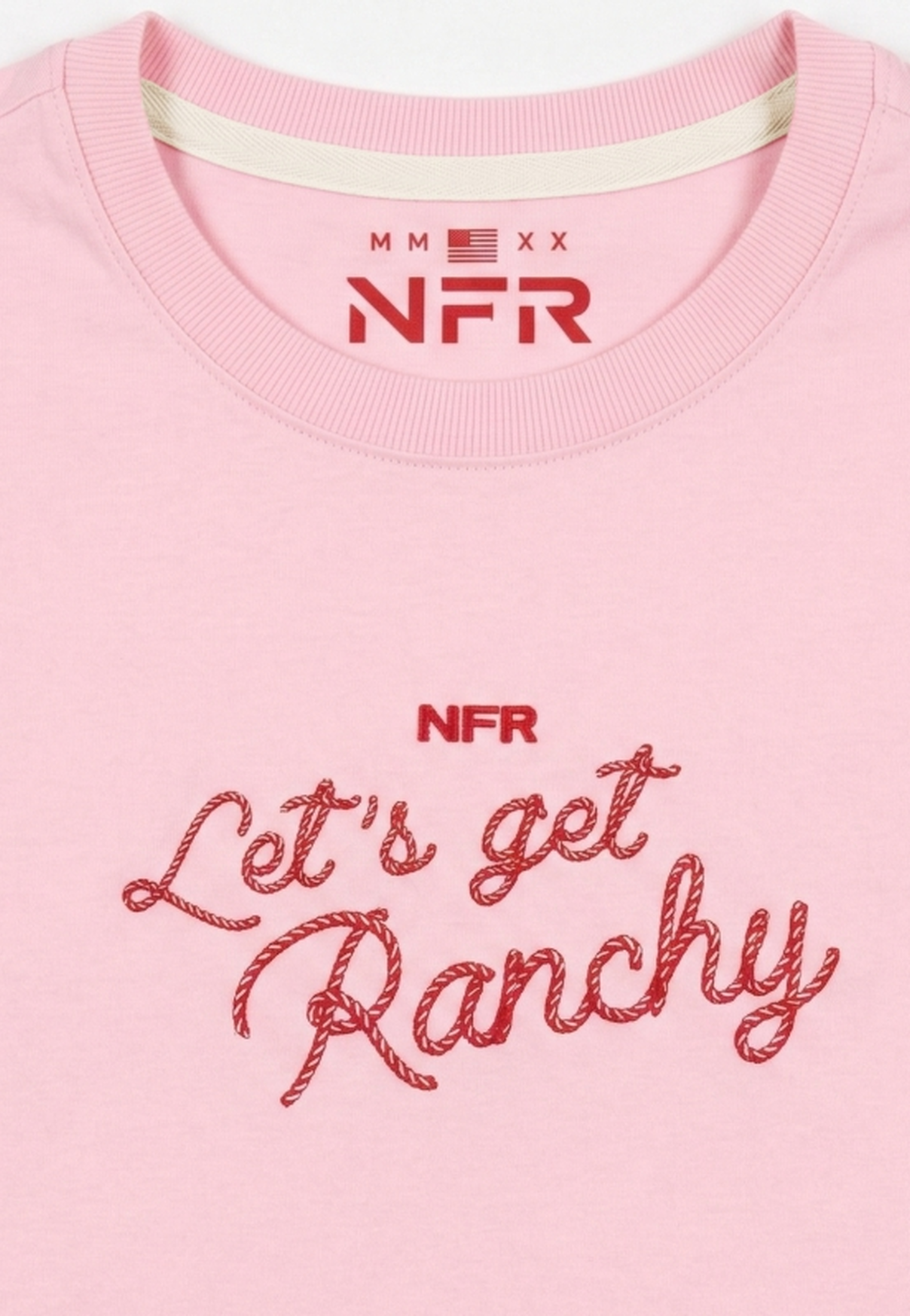 Cropped Feminino NFR – Let’s Get Ranchy Rosa