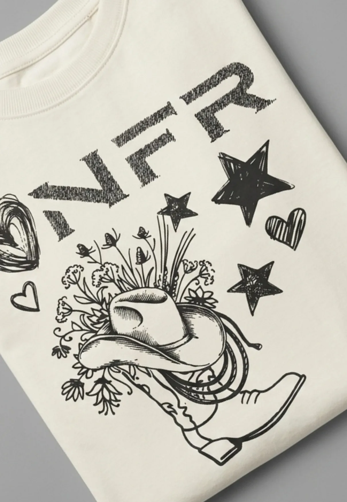 Cropped Feminino NFR – Longhorn Heritage Bege