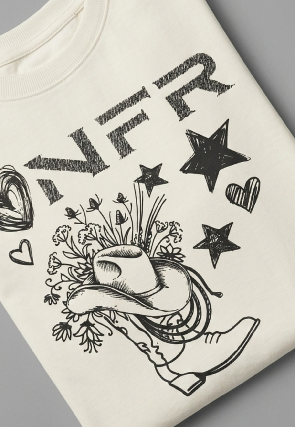 Cropped Feminino NFR – Longhorn Heritage Bege