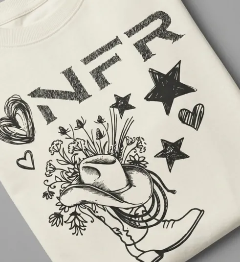 Cropped Feminino NFR – Longhorn Heritage Bege