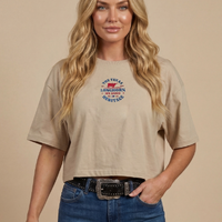 Cropped Feminino NFR – Longhorn Heritage Bege - imagem 1