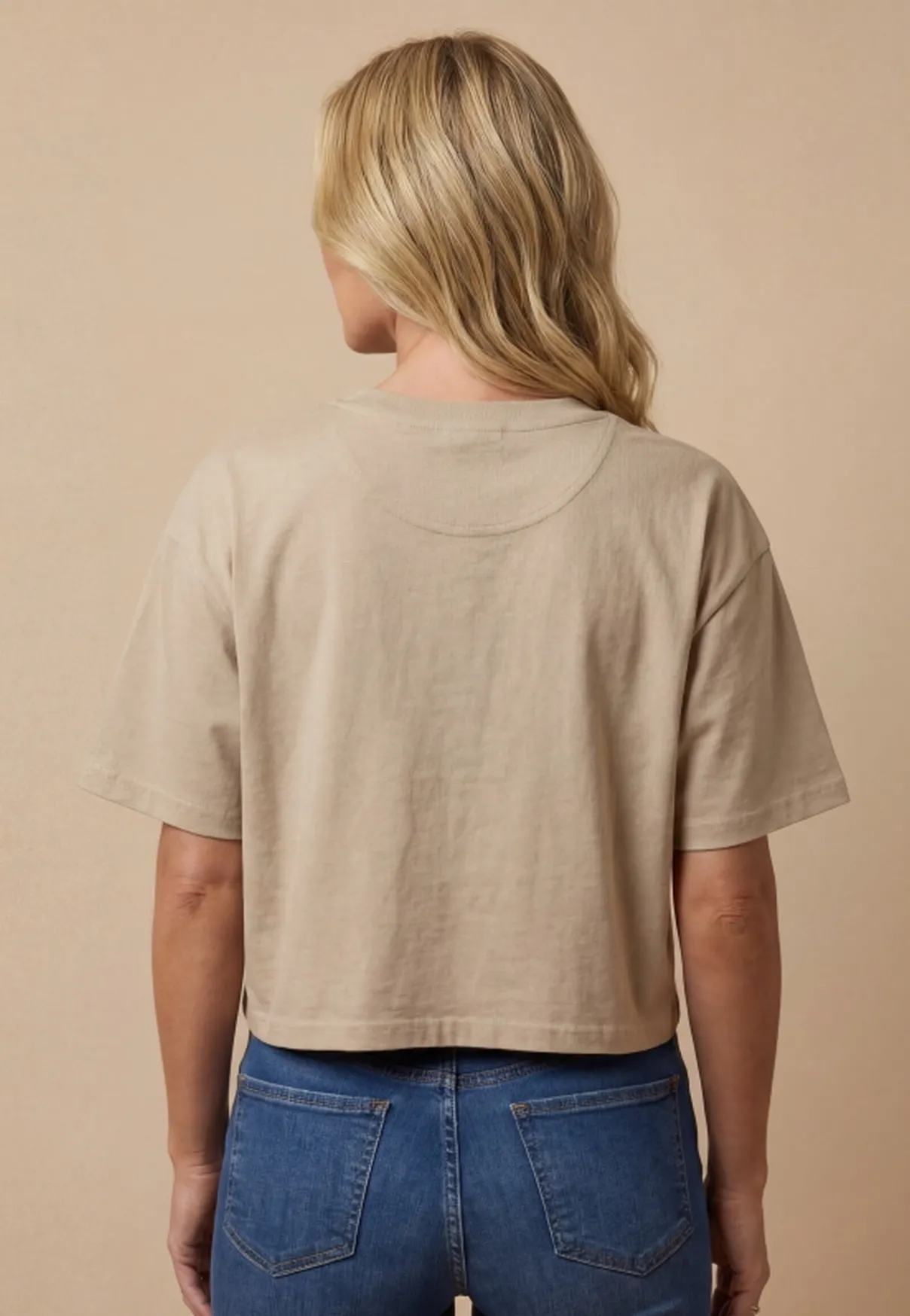 Cropped Feminino NFR – Longhorn Heritage Bege