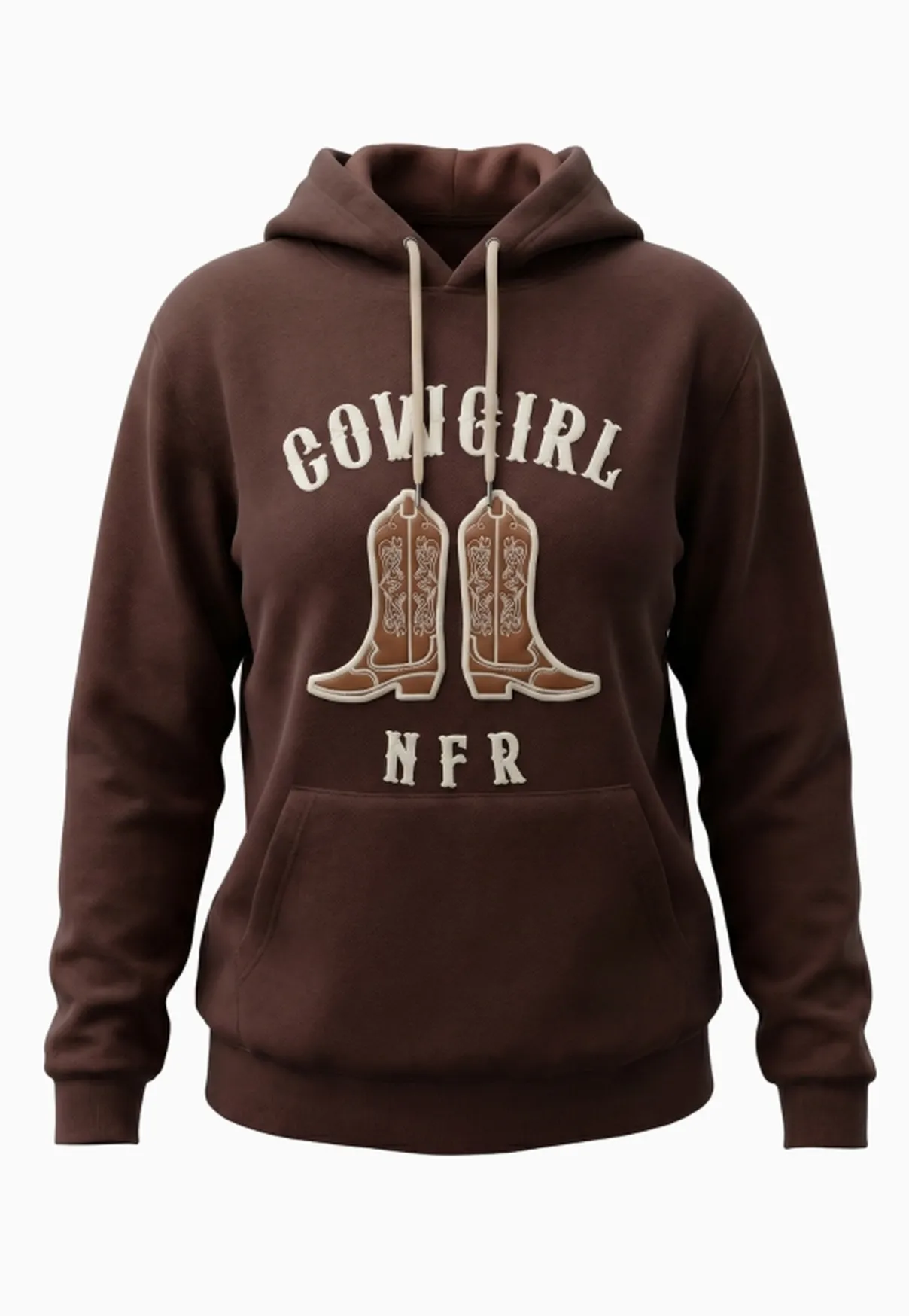 Moletom Feminino NFR – Cowgirl Marrom Premium
