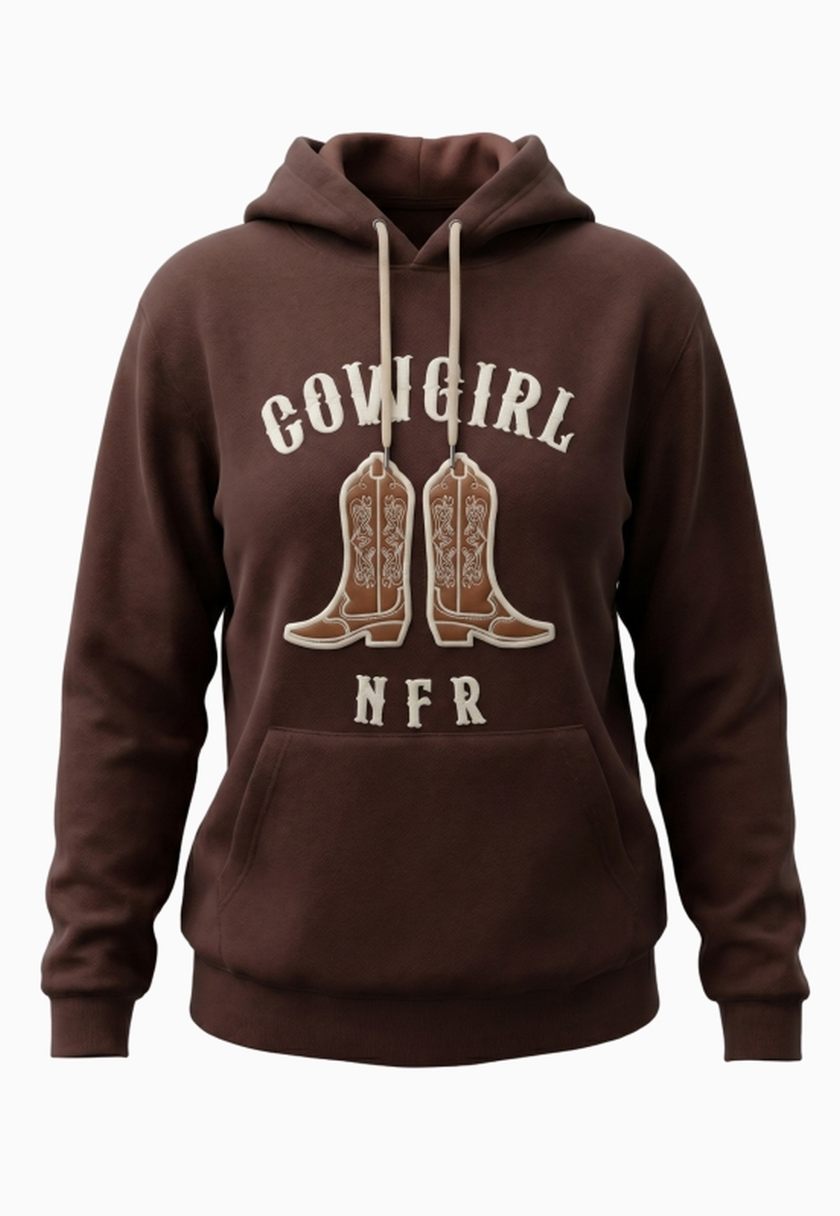 Moletom Feminino NFR – Cowgirl Marrom Premium