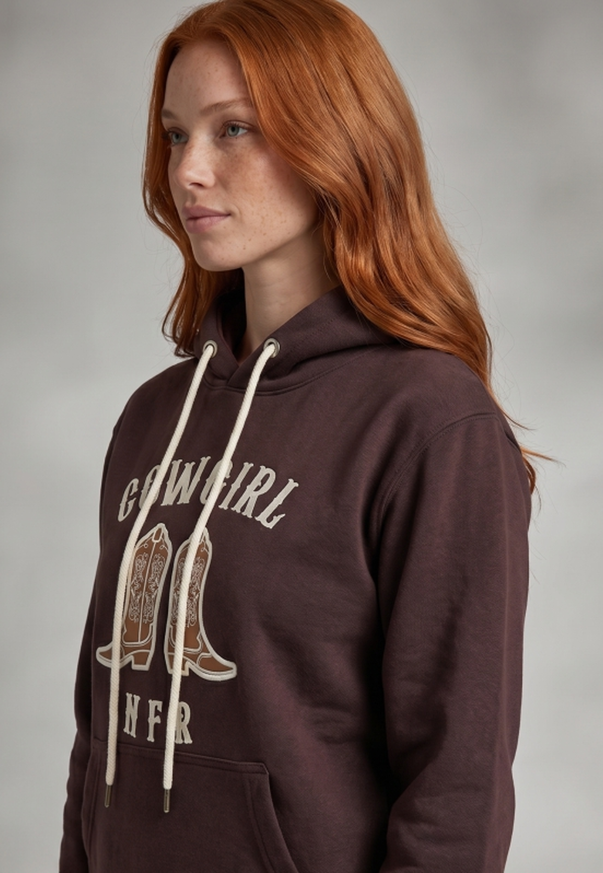 Moletom Feminino NFR – Cowgirl Marrom Premium