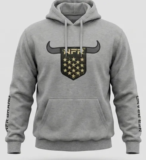 Moletom Masculino NFR – Bull Cinza Premium