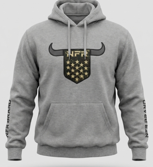 Moletom Masculino NFR – Bull Cinza Premium