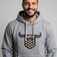 Moletom Masculino NFR – Bull Cinza Premium - imagem 1