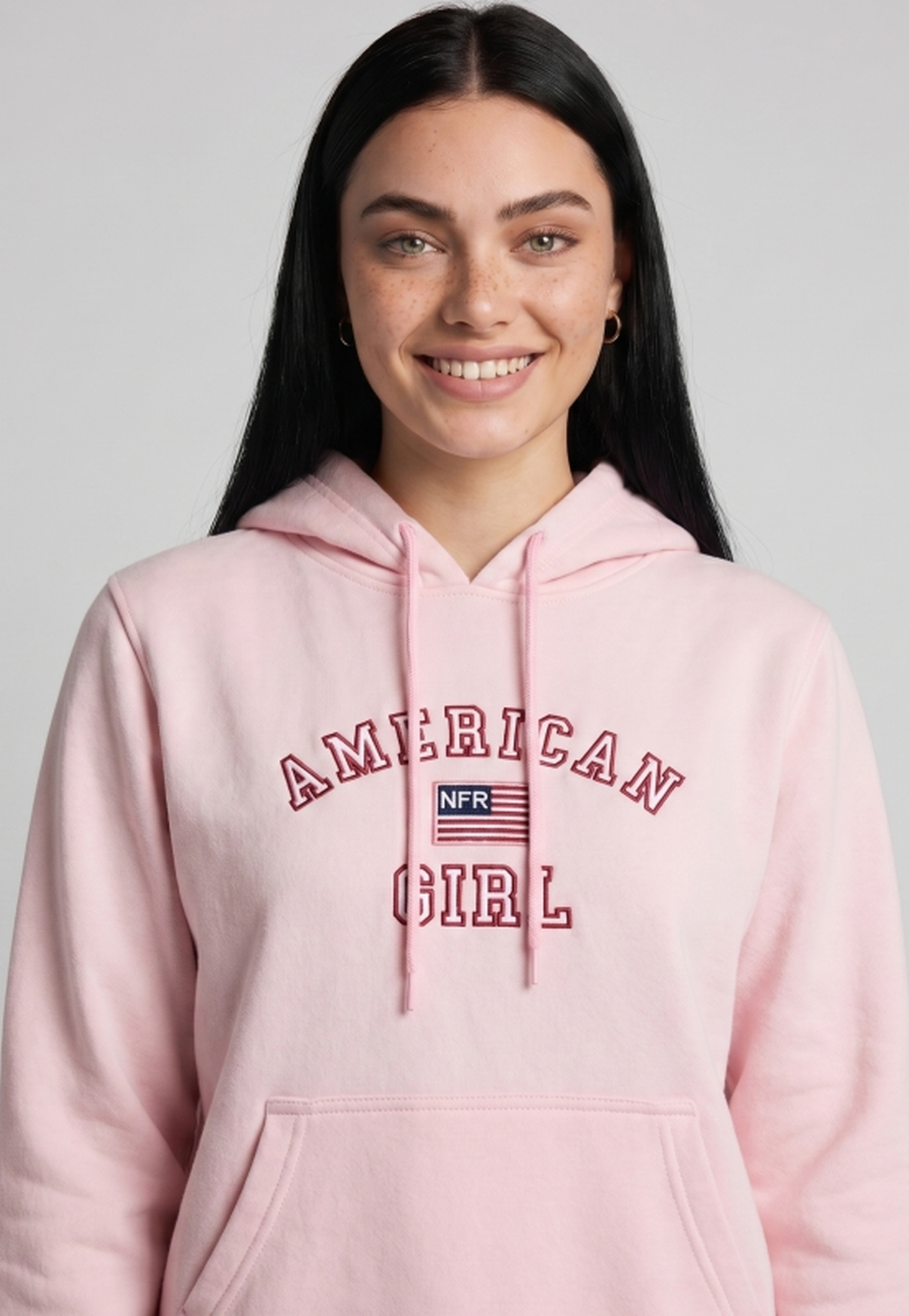 Moletom Feminino NFR – American Girl Rosa Premium