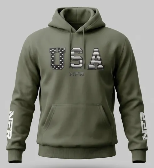 Moletom Masculino NFR – USA Verde Militar