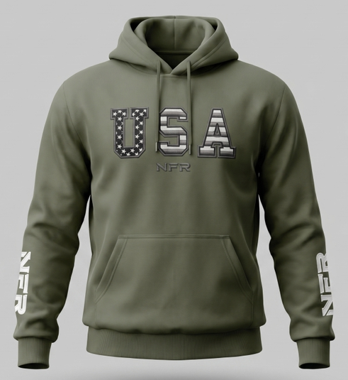 Moletom Masculino NFR – USA Verde Militar