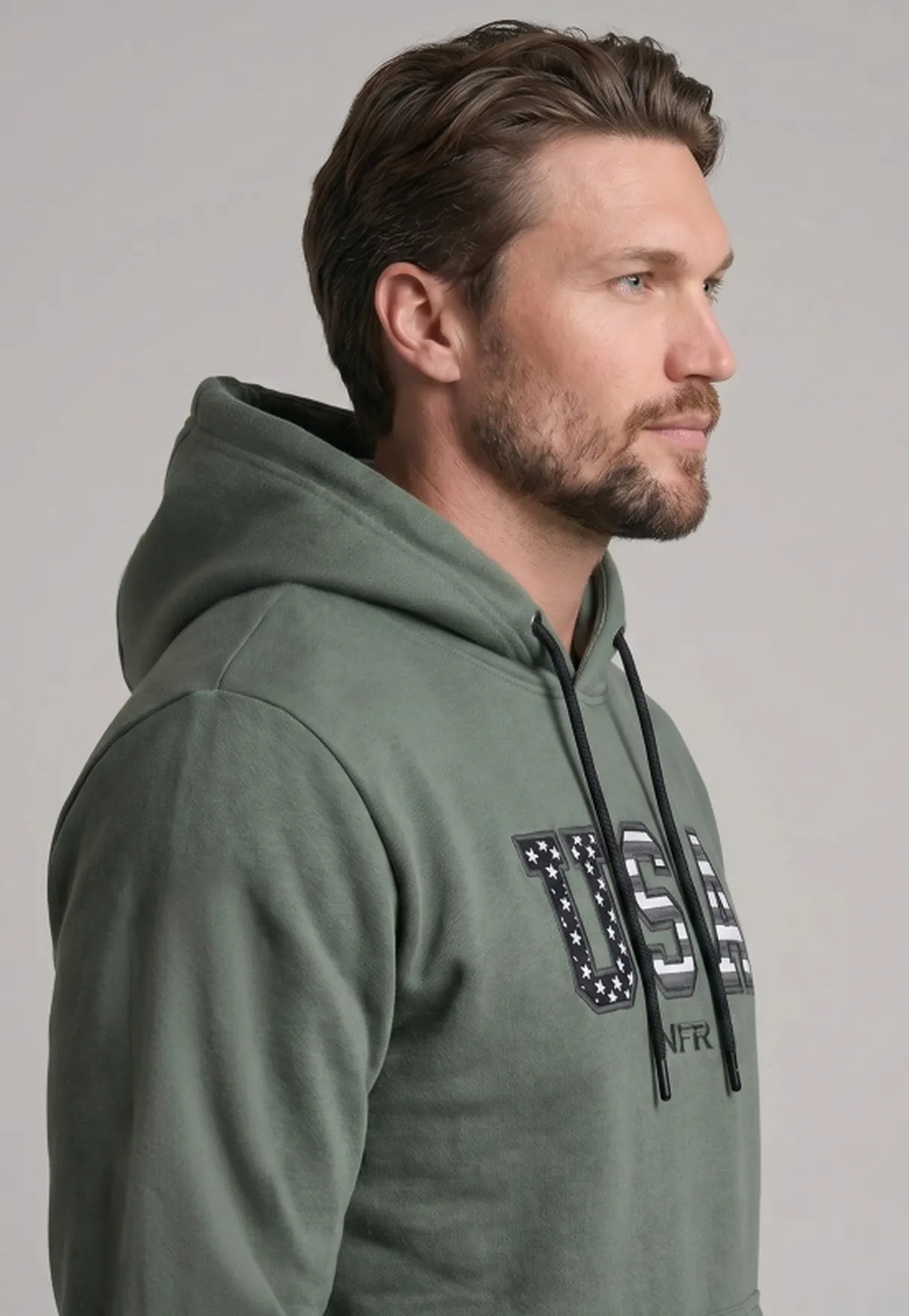 Moletom Masculino NFR – USA Verde Militar