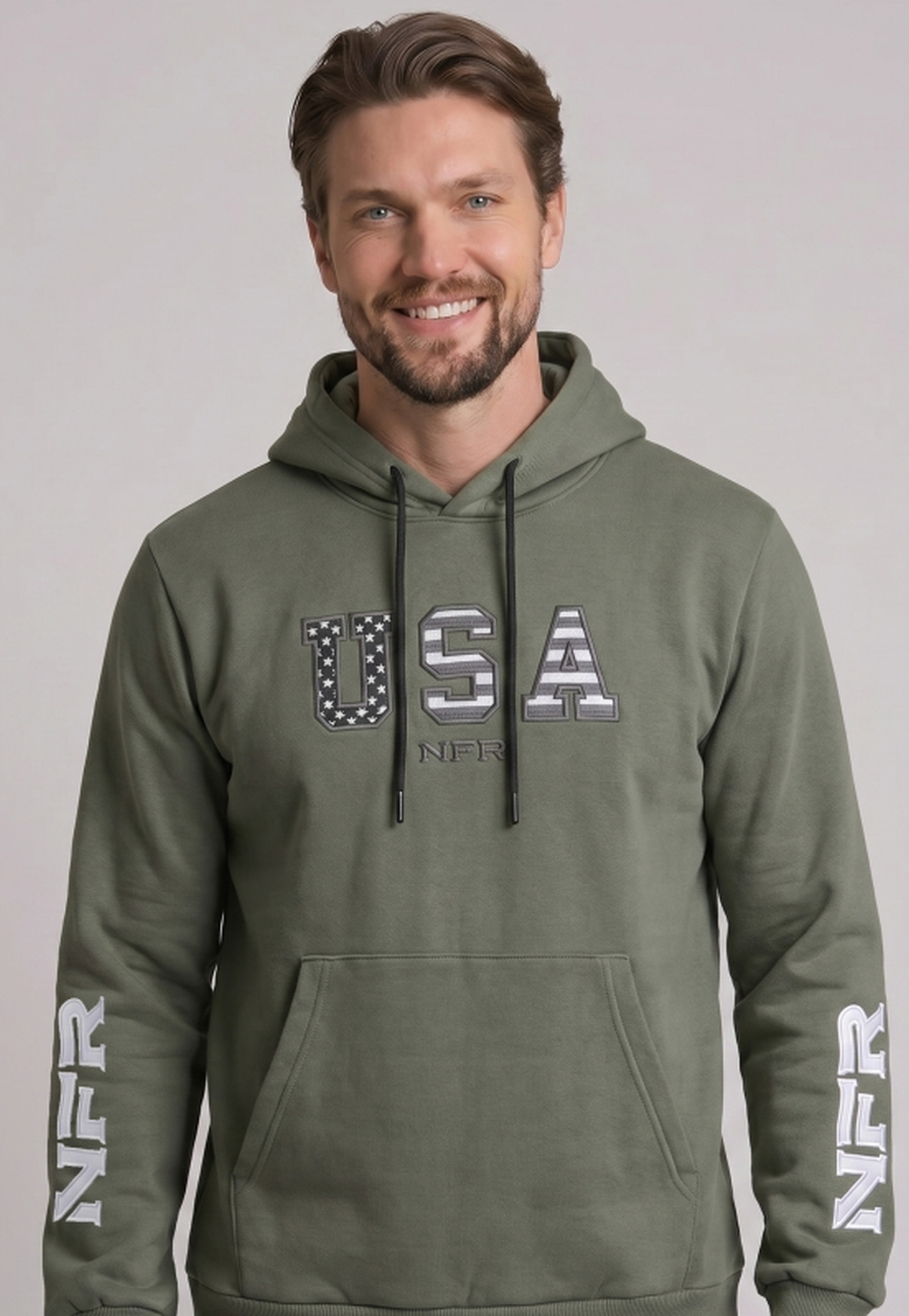 Moletom Masculino NFR – USA Verde Militar