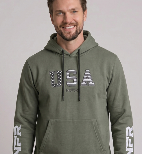 Moletom Masculino NFR – USA Verde Militar