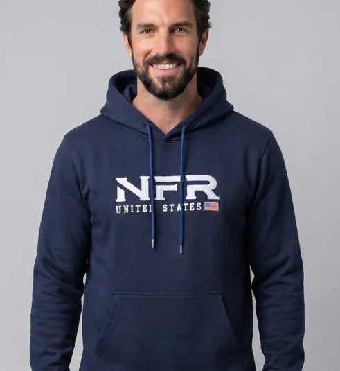 Moletom Masculino NFR United States – Azul Marinho Premium