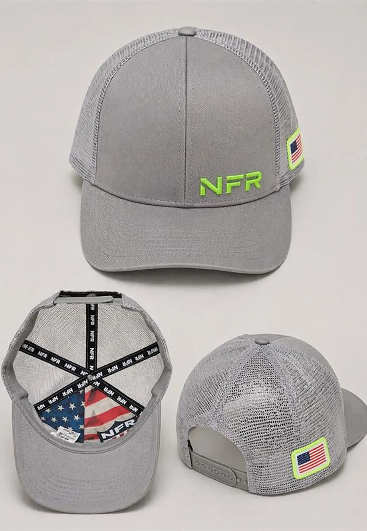 Boné Trucker NFR Grey Neon