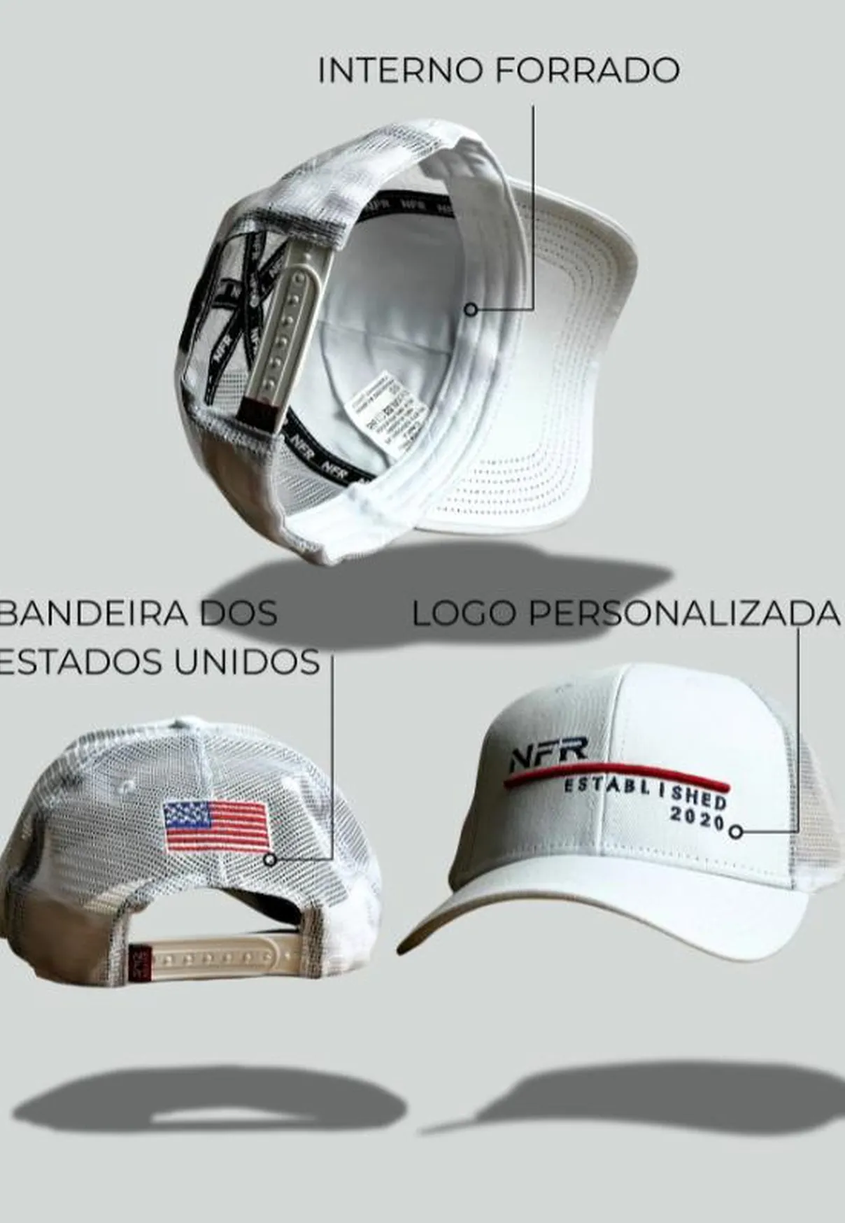 Boné NFR Branco Established 2020