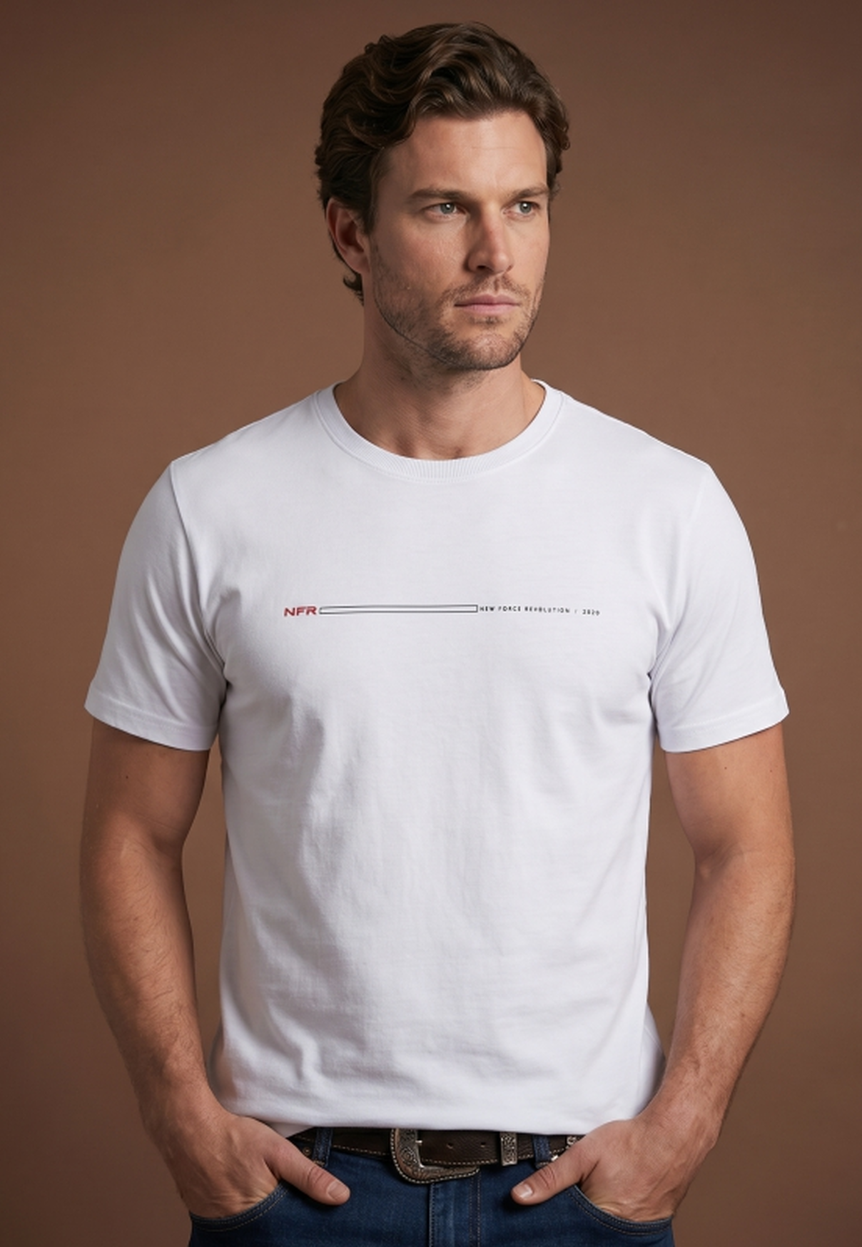 Camiseta NFR Branca Minimal