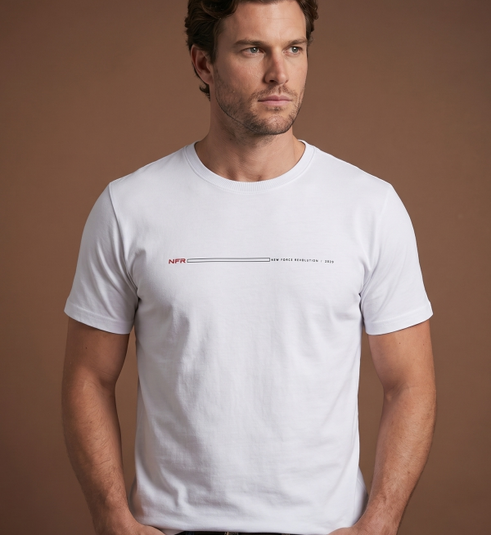 Camiseta NFR Branca Minimal
