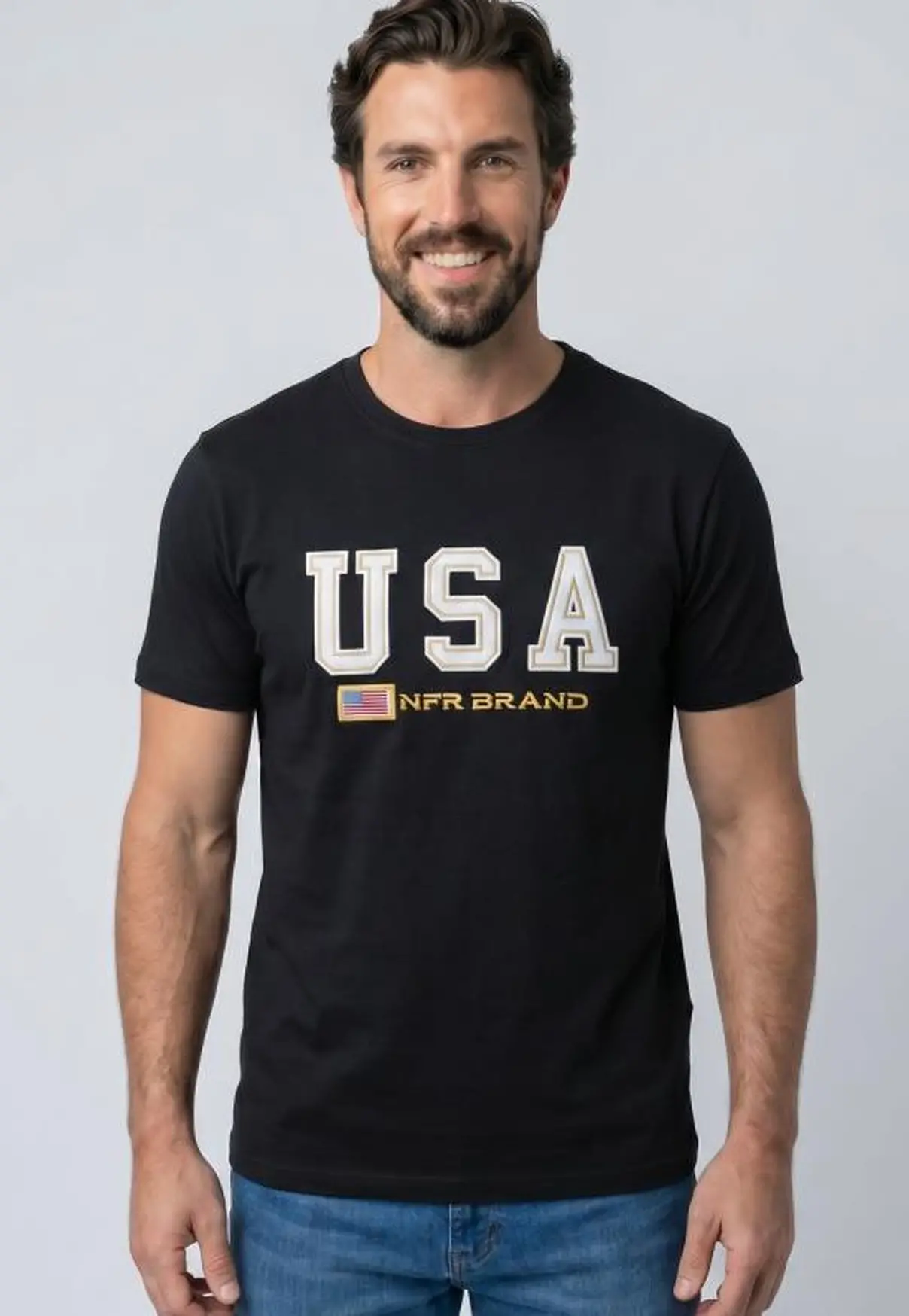 Camiseta NFR USA Brand Black