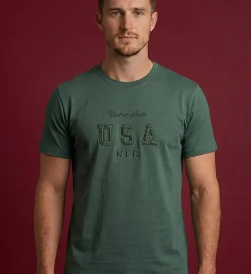 Camiseta NFR USA Unlimited Verde Militar