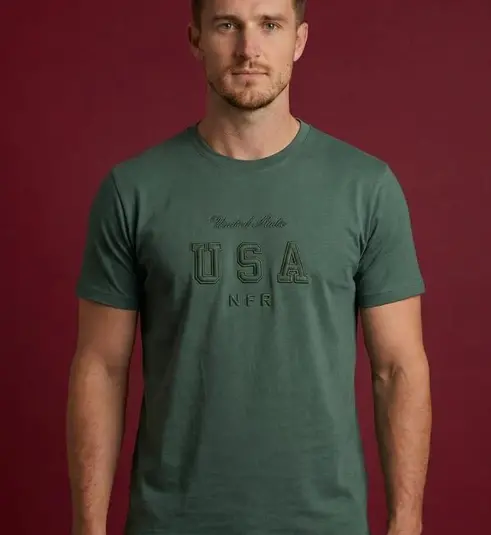 Camiseta NFR USA Unlimited Verde Militar