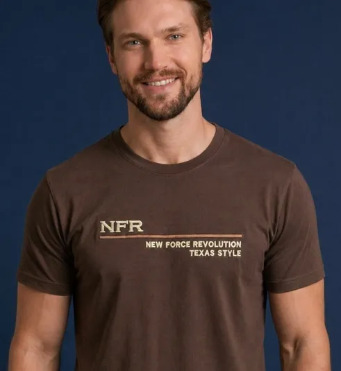 Camiseta NFR Texas Style Brown