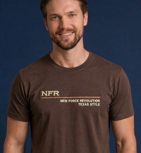Camiseta NFR Texas Style Brown