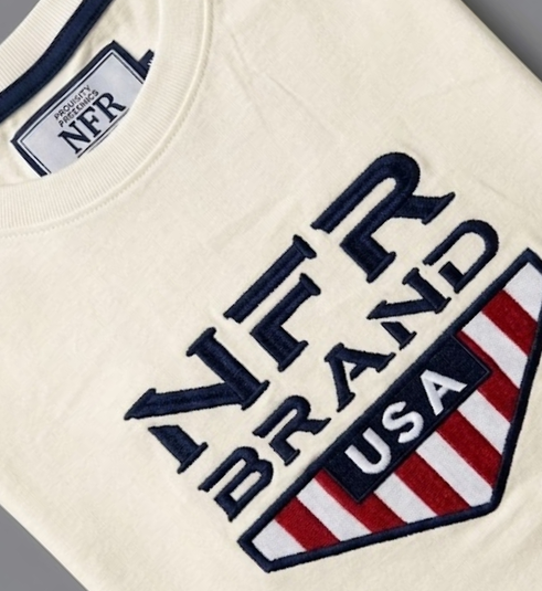 Camiseta NFR Brand USA Off White