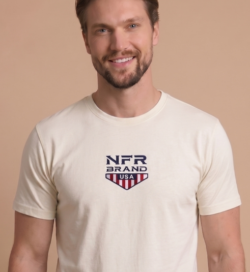 Camiseta NFR Brand USA Off White