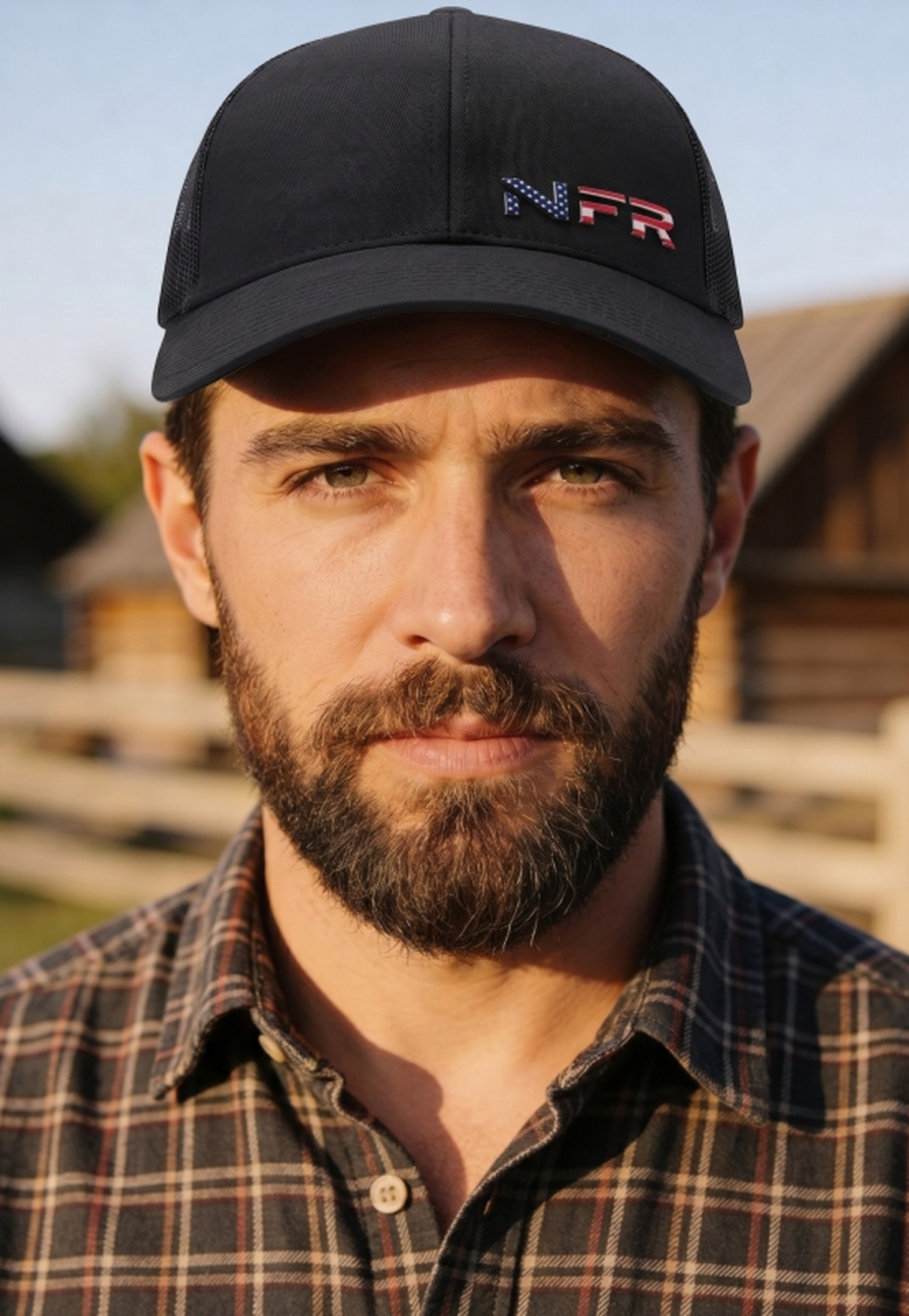 Boné NFR USA Black Trucker