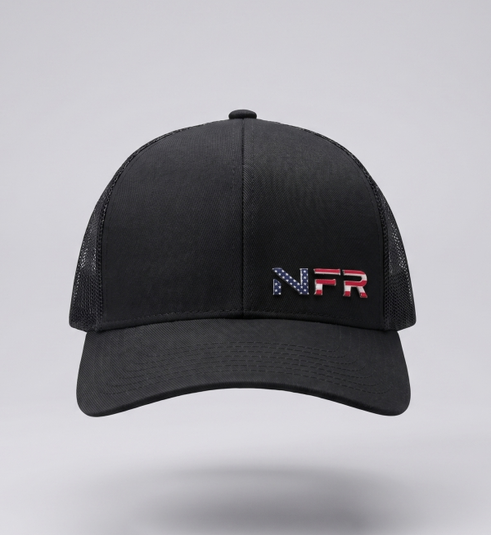 Boné NFR USA Black Trucker