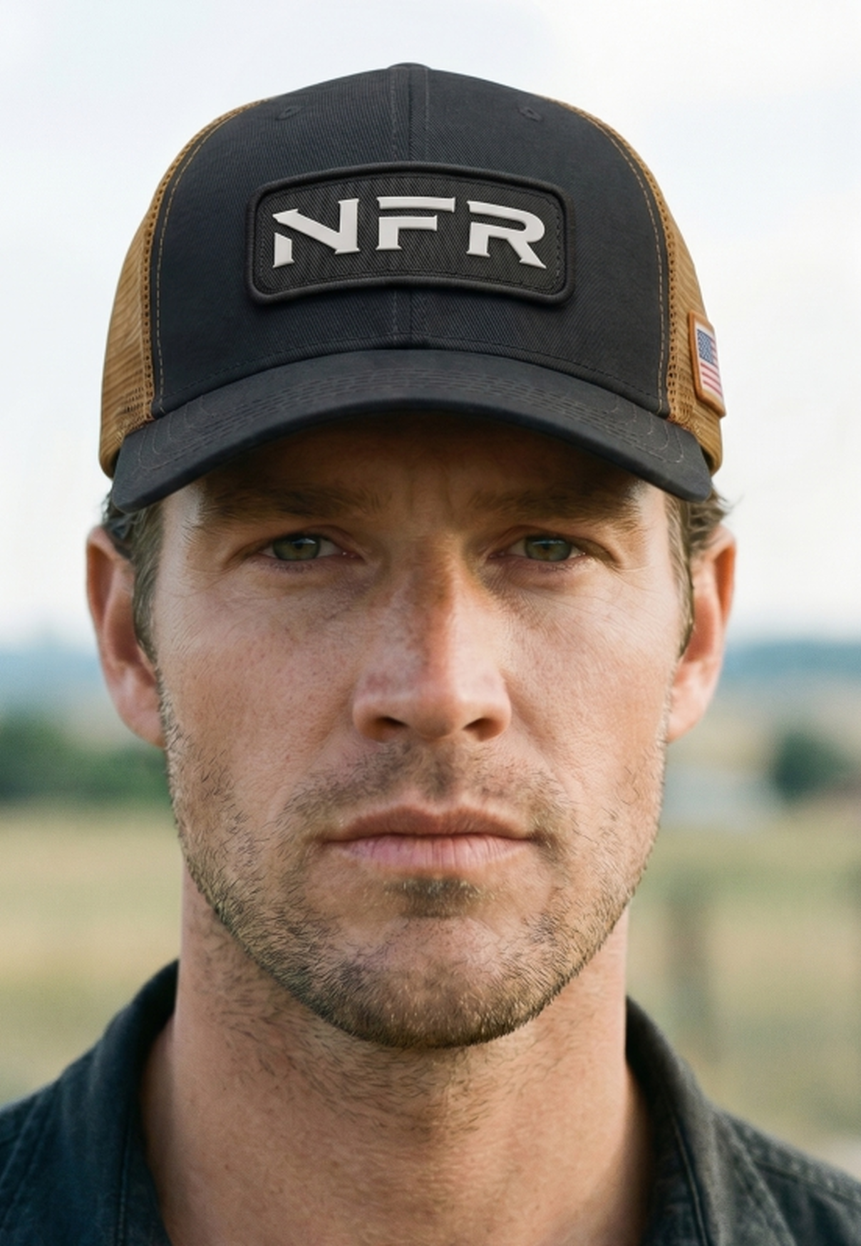 Boné NFR Black Camel Trucker