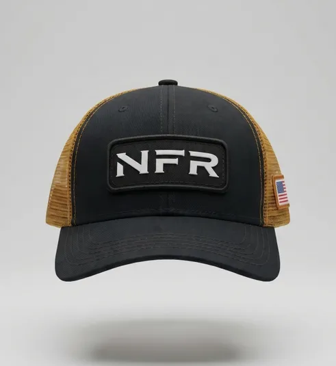 Boné NFR Black Camel Trucker