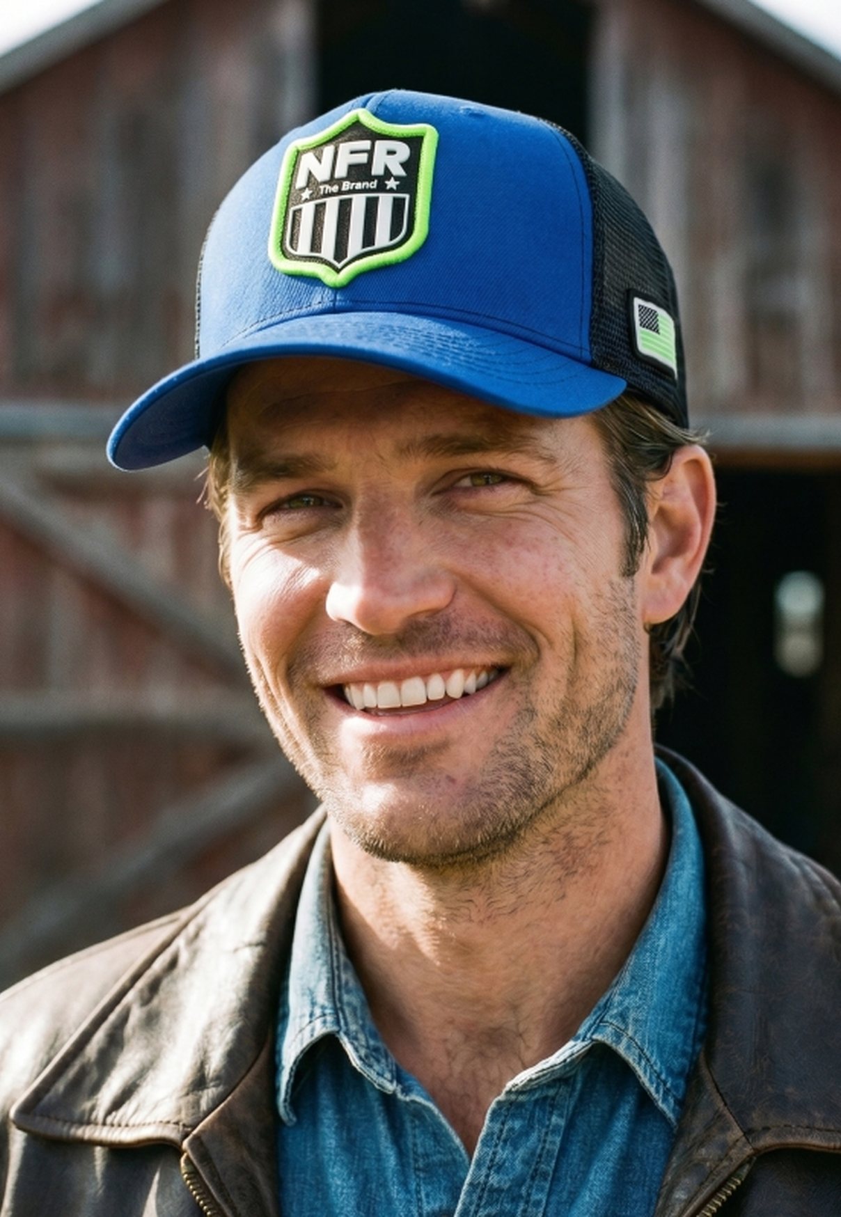 Boné NFR Blue Neon Trucker
