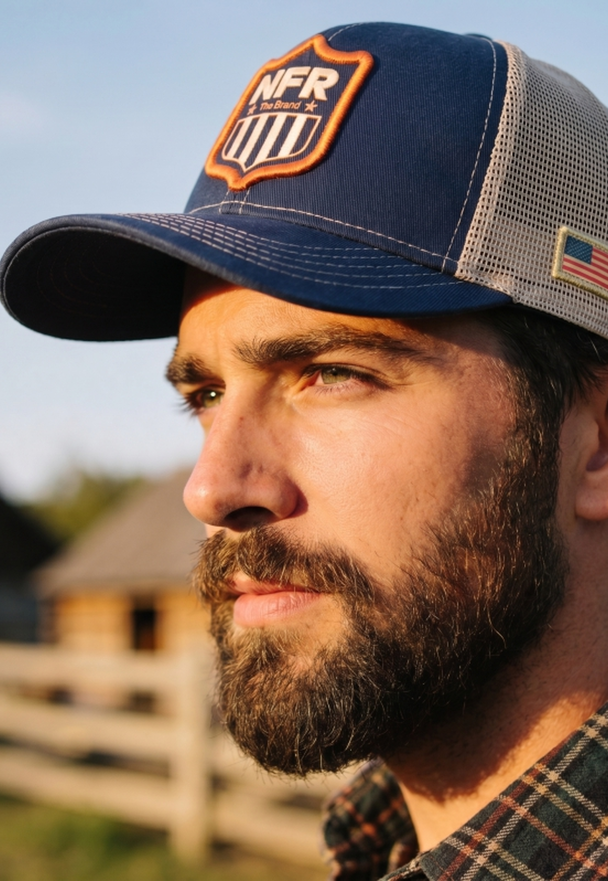 Boné NFR Navy Desert Trucker
