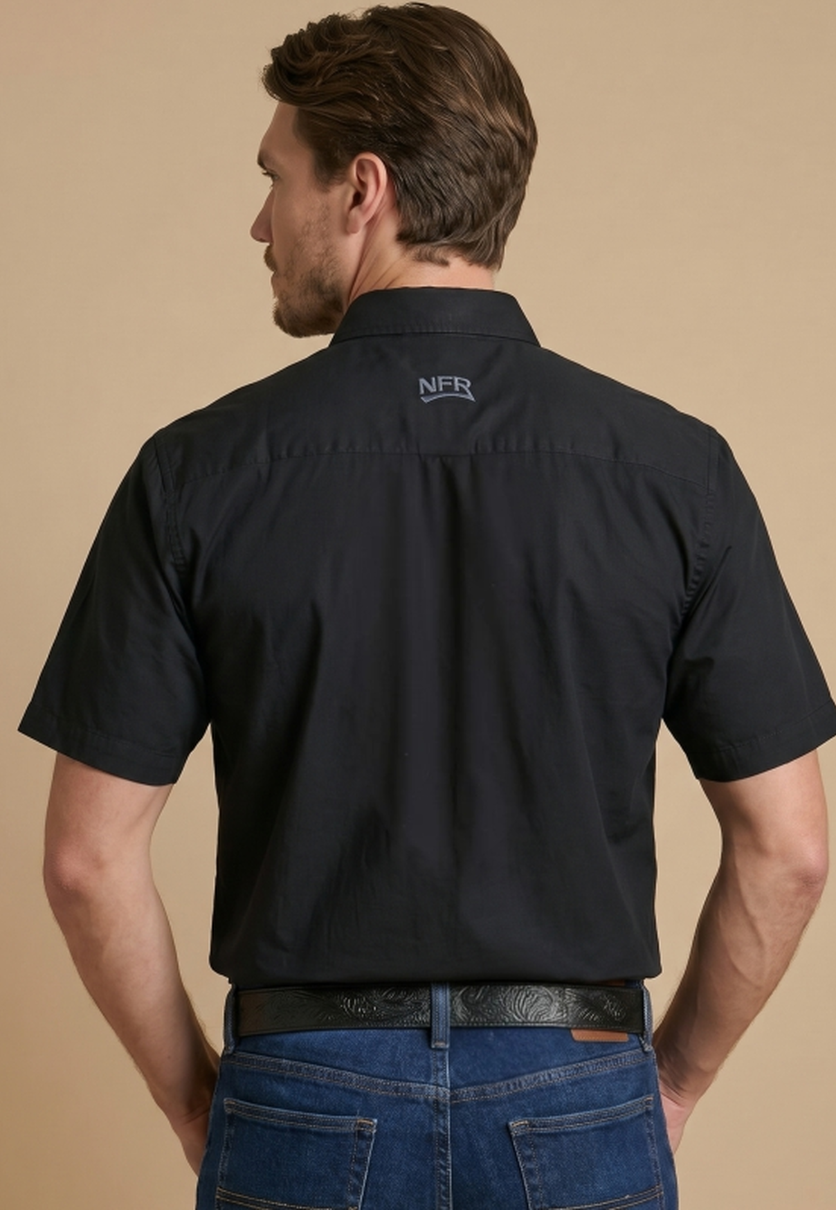 Camisa Masculina NFR Black Premium Manga Curta
