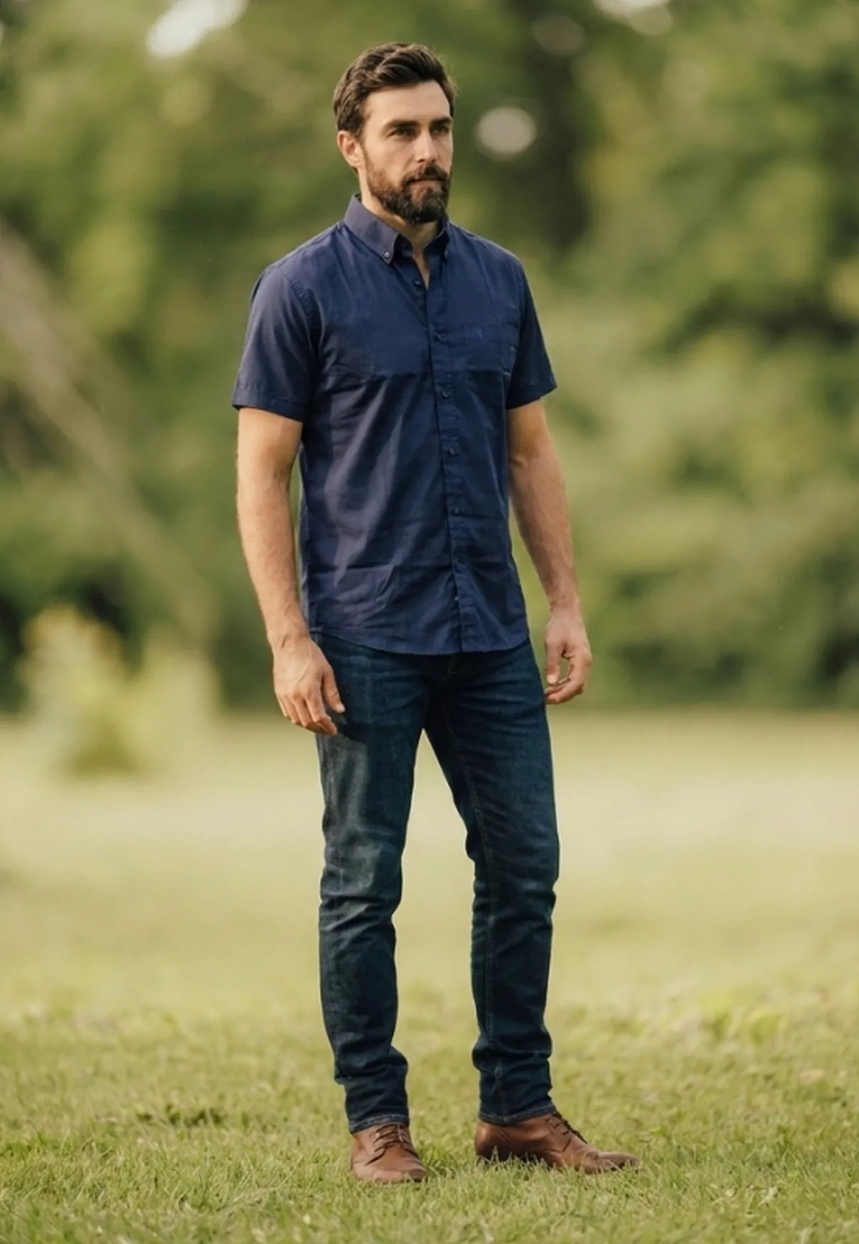 Camisa Masculina NFR Blue Premium Manga Curta