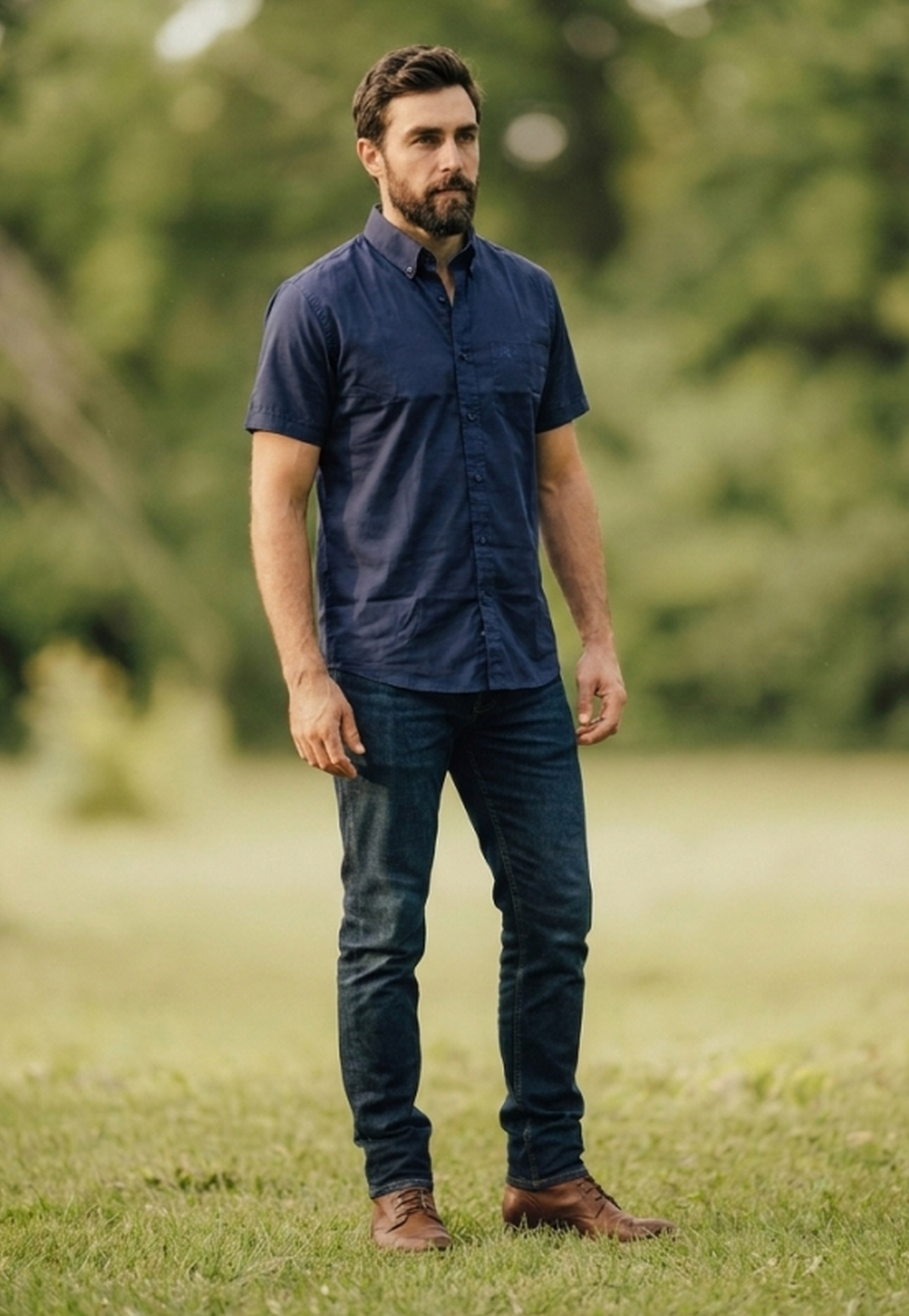 Camisa Masculina NFR Blue Premium Manga Curta